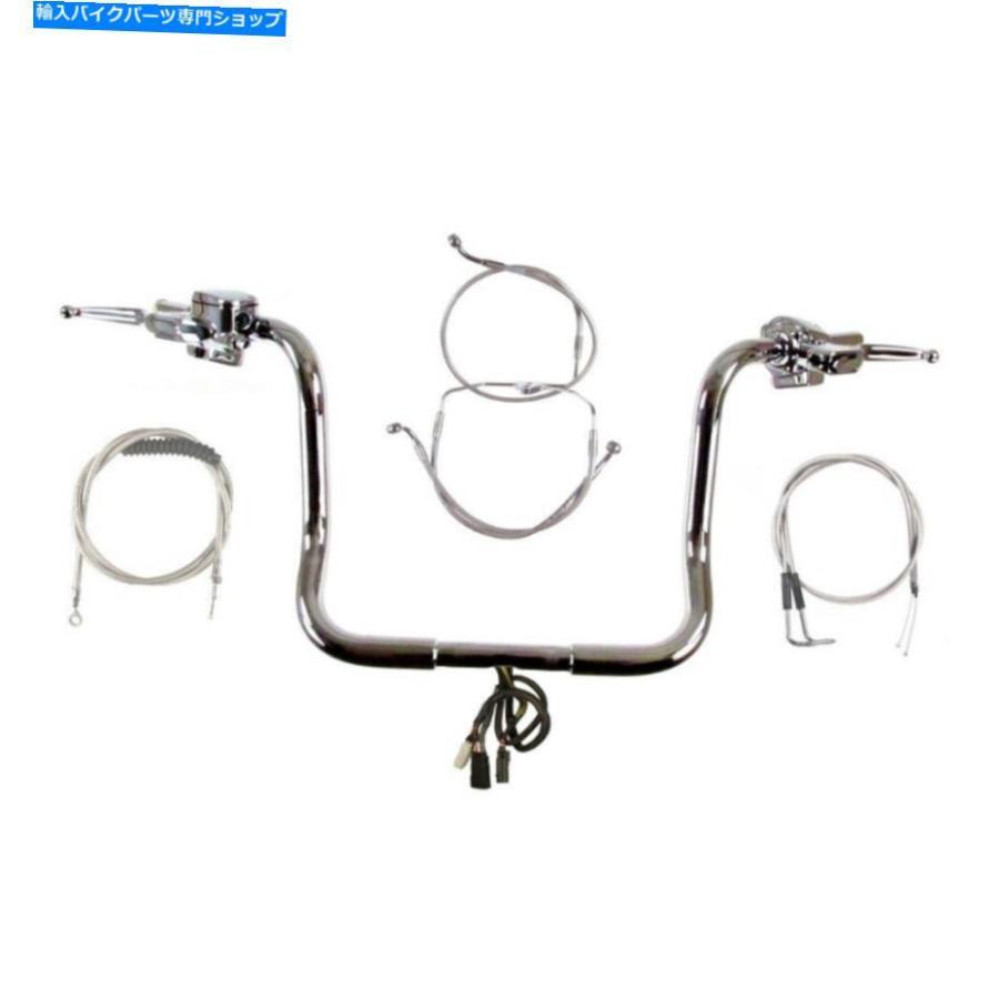 クローム部分品 1 1/4 \"Chrome 14\"" APEハンガーハンドルバーキット2006ハーレーストリートグライドW /回航 1 1/4\"" Chrome 14\"" Ape Hanger Handleb" 車、バイク、自転車-フレーム