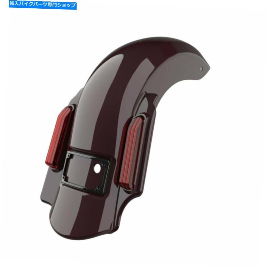 クロームパーツ ブラックチェリードミネーターはリアフェンダー2を1に伸ばしたハーレーツーリング09-13 Black Cherry Dominator Stretched Rear Fendeの画像