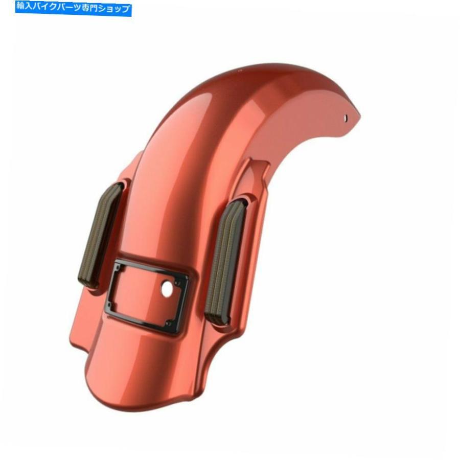 クロームパーツ Sedona Orange Dominatorストレッチリアフェンダー2をハーレーツーリング09-13 Sedona Orange Dominator Stretched Rear Fender 2 int