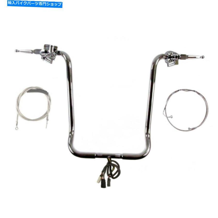 クロームパーツ 1 1/4 "Chrome 22" APEハンガーキット2008-2013ハーリーストリートグライドW /クルーズW / ABS 1 1/4" Chrome 22" Ape Hanger Kit 200