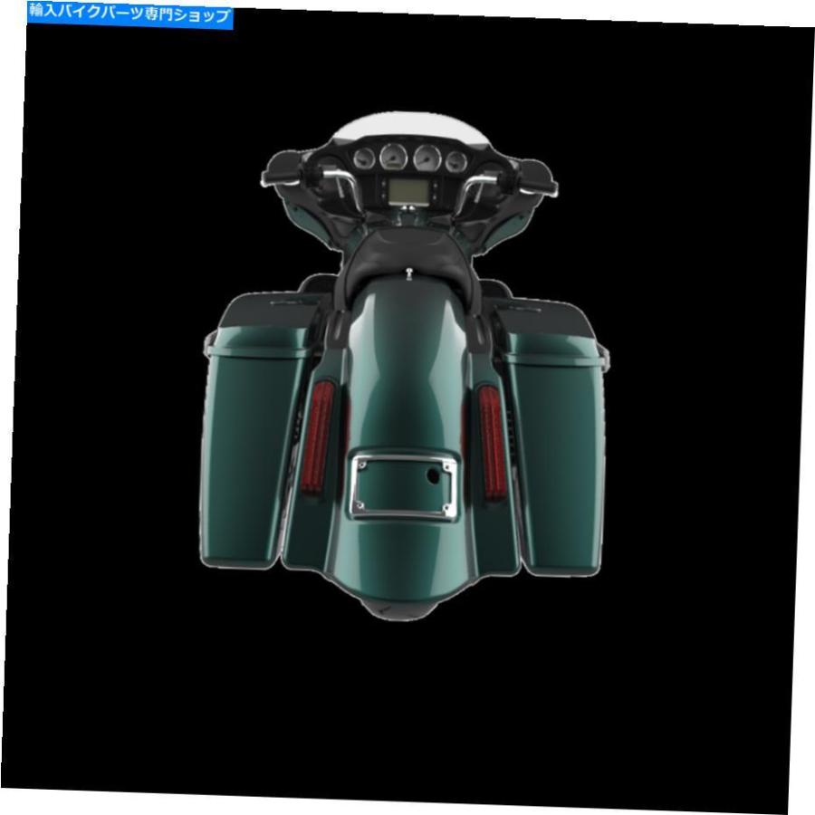 クロームパーツ ディープジェイドパールなしカットアウト支配者ストレッチリアフェンダーフィット2014+ハーレー Deep Jade Pearl No Cutout Dominatorの画像
