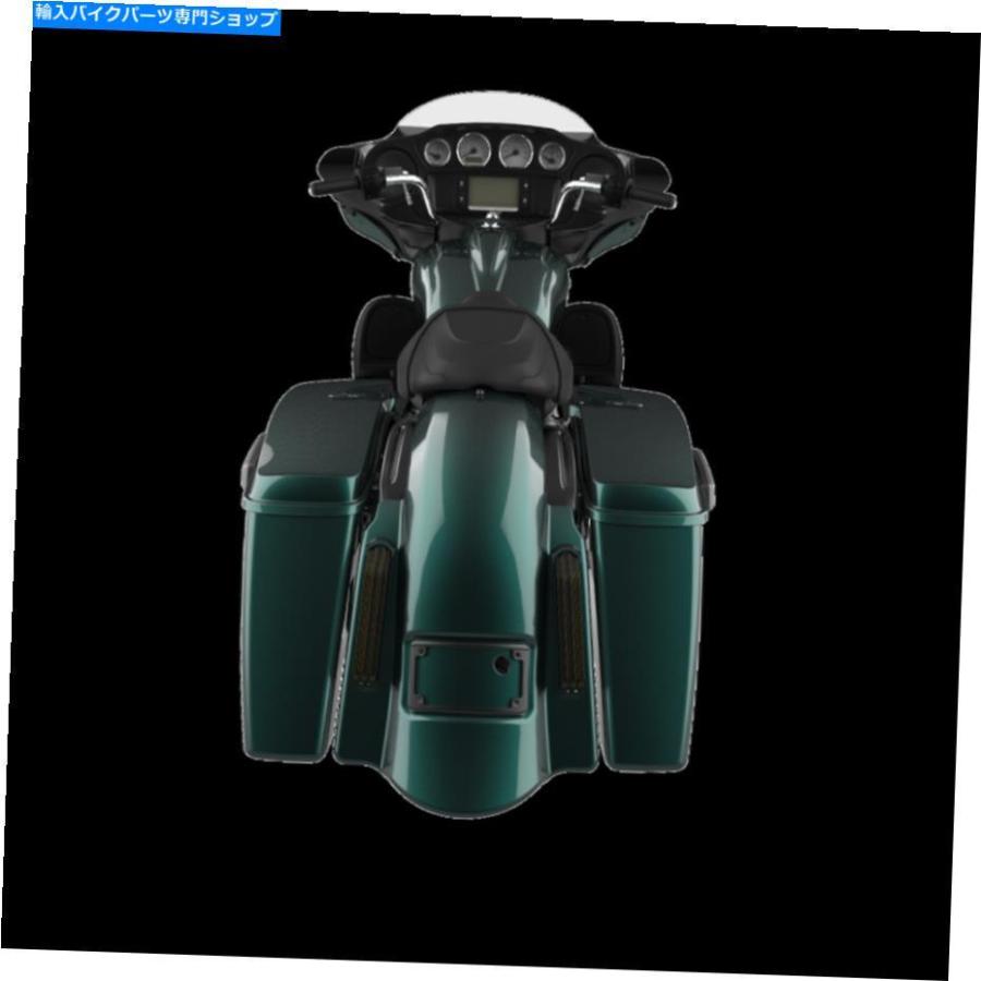 クロームパーツ ディープジェイドパールなしカットアウト支配者ストレッチリアフェンダーフィット2014+ハーレー Deep Jade Pearl No Cutout Dominatorの画像