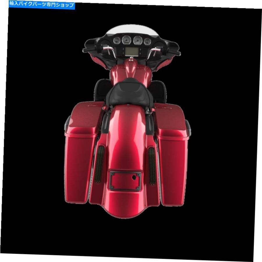 クロームパーツ ベロシティレッドサングルなしカットアウト支配者ストレッチリアフェンダーは2014+ハーレーフィット Velocity Red Sunglo No Cutout Dの画像