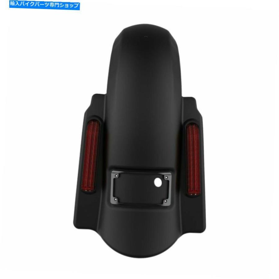クロームパーツ Denim Black Dominatorストレッチリアフェンダーはハーレー2009-2013のための切り欠き Denim Black Dominator Stretched Rear Fenderの画像