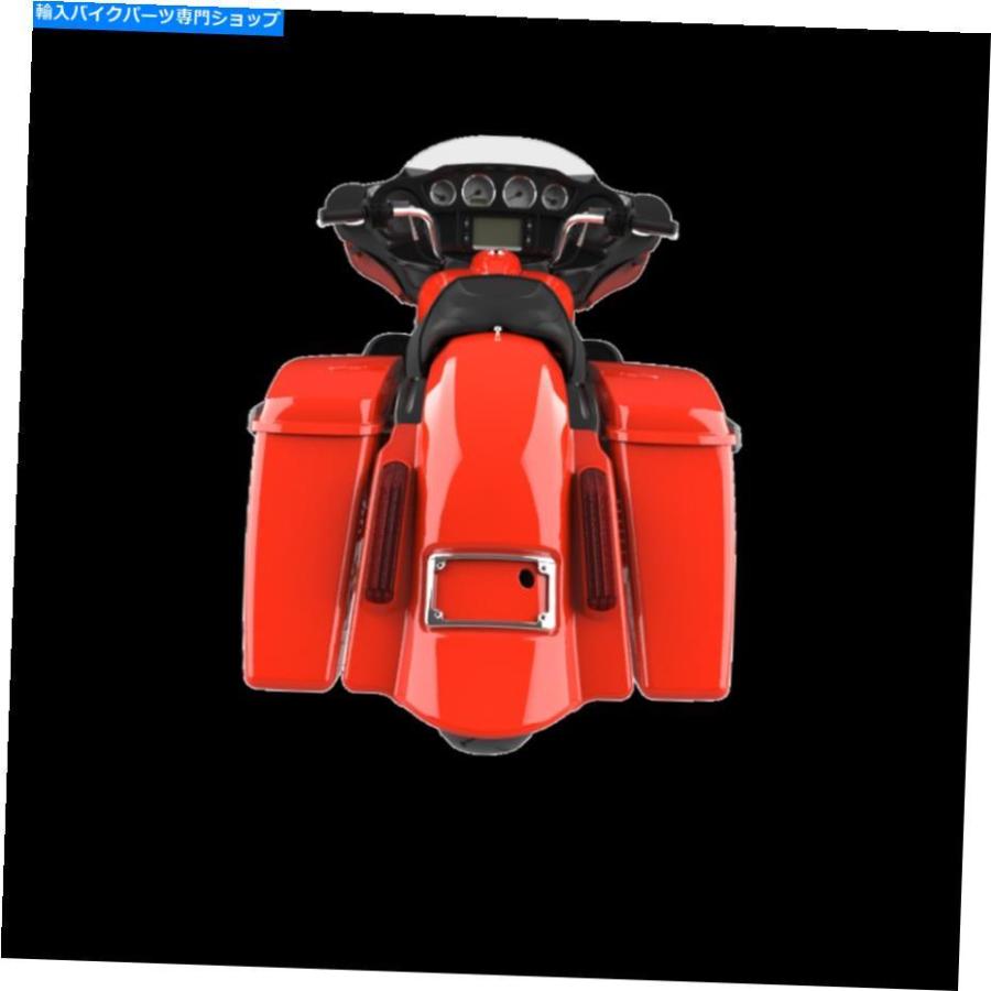 クロームパーツ ラグーナオレンジデュアルカットドミネーターストレッチリアフェンダーフィット14+ハーレーツーリング Laguna Orange Dual Uncut Domiの画像