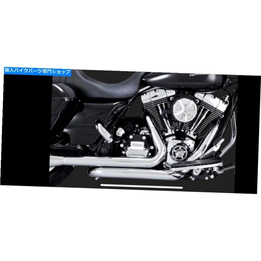 クロームパーツ バンス＆ハインズクロームドレッサーデュアルハーレイツーリングバーガーヘッダーエキゾースト16771 VANCE & HINES CHROME DRESSER DU