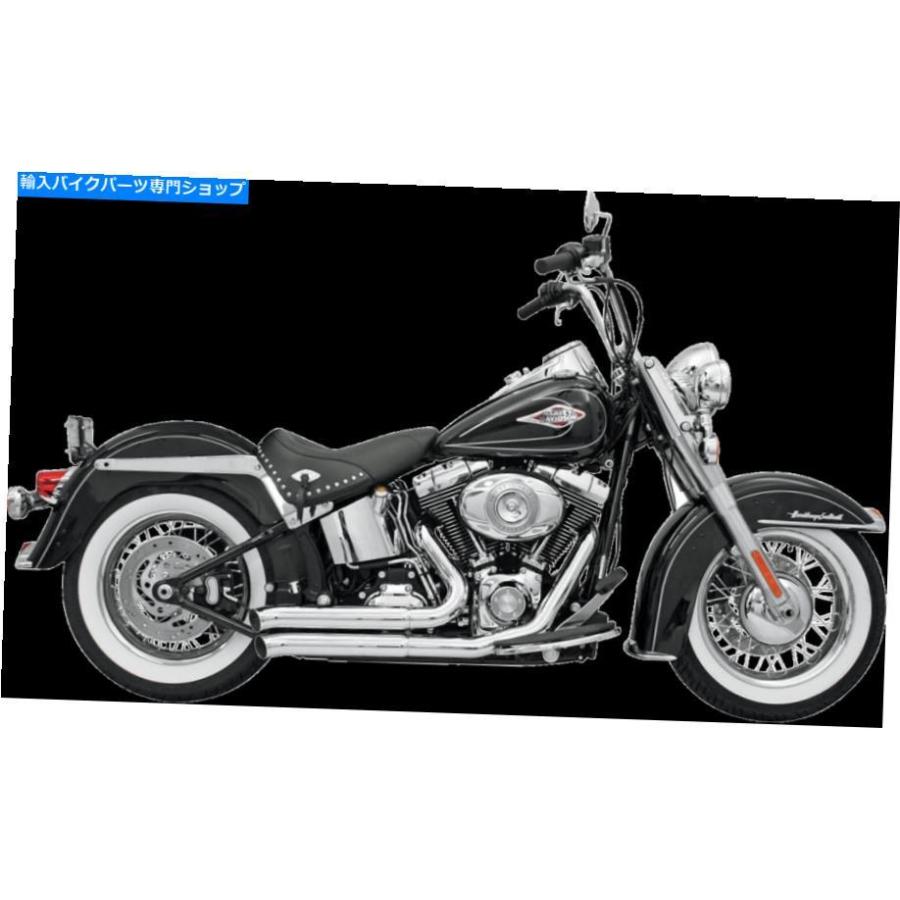 クロームパーツ BASSANI 2-2 Chrome Firesweep排出86-17ハーレーソフトFLSTF FXST FLST Bassani 2-2 Chrome FireSweep Exhaust for 86-17 Harley Soft