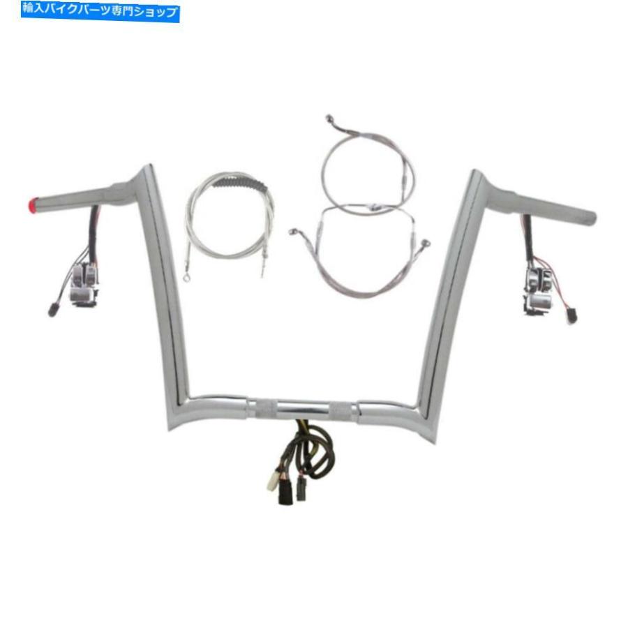 クローム部分品 1 1/4 \"Chrome 12\"" Prewread Yaffe Bar Kit 2008-2013ハーレーロードキングWCRUZ NOABS 1 1/4\"" Chrome 12\"" Prewired Yaffe Bar Kit 20" 車、バイク、自転車-バイク-その他フレーム関連用品