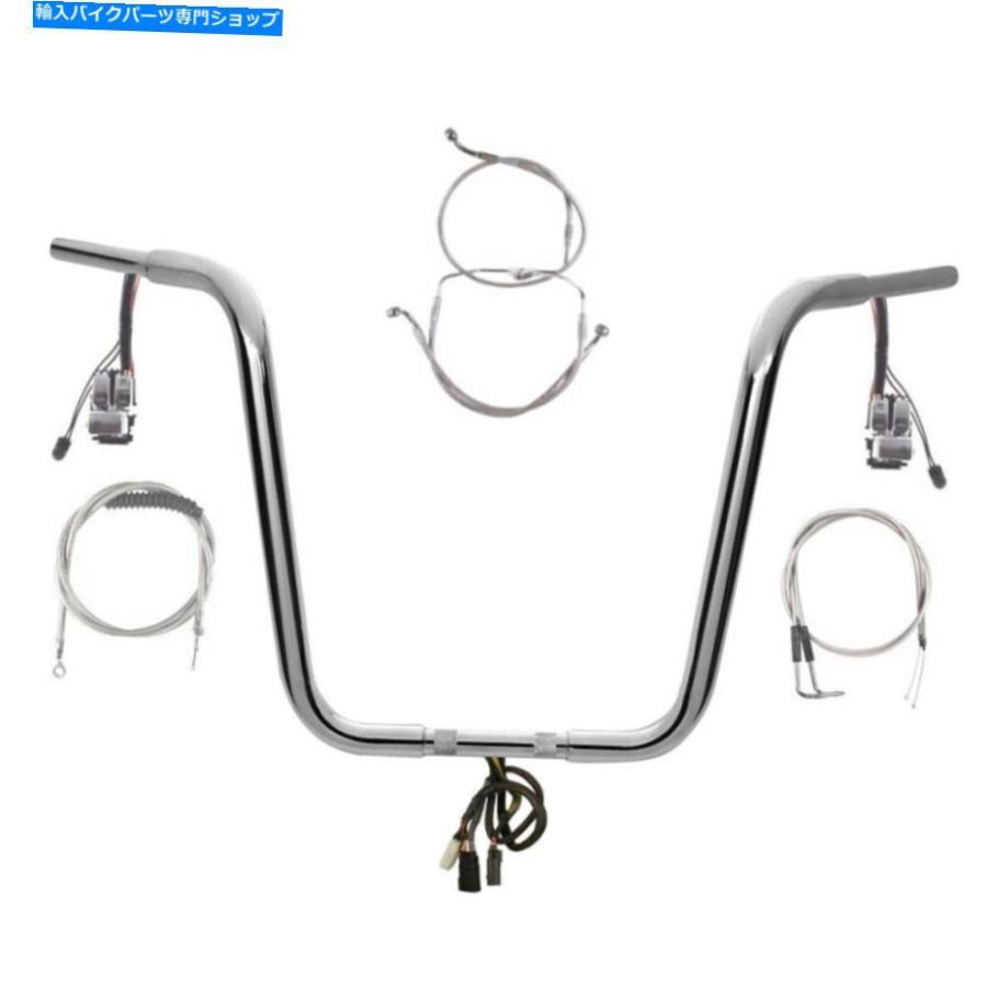 クロームパーツ 1 1/4 \"Chrome 16\" Prewread Wild 1 509 Bar Kit 1998-2006ハーレーロードグライドクルーズ 1 1/4\" Chrome 16\" Prewired Wild 1 509 B