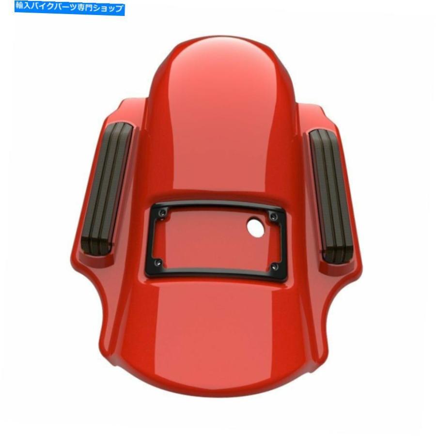 クロームパーツ Laguna Orange Dominatorは14+ハーレーダビッドソンツーリングのためのリアフェンダーを伸ばした Laguna Orange Dominator Stretchedの画像