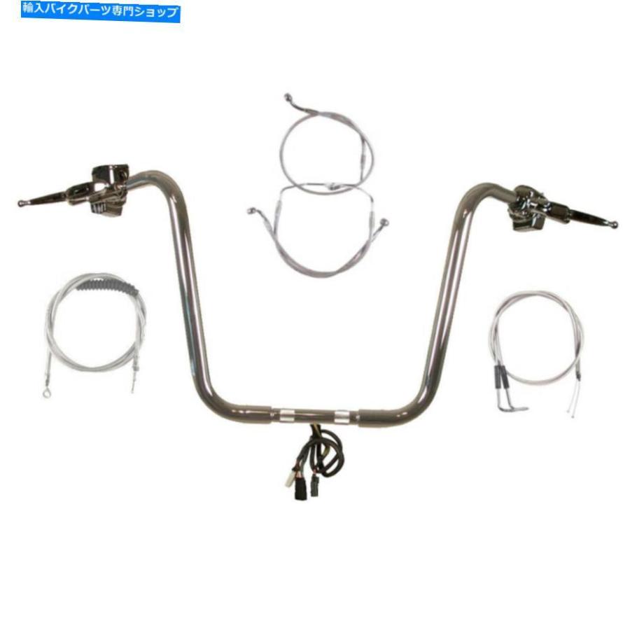 クローム部分品 1 1/4 \"Chrome 16\"" APEハンガーハンドルバーキット2007ハーレーロードグライドW /回航 1 1/4\"" Chrome 16\"" Ape Hanger Handlebar K" 車、バイク、自転車-バイク