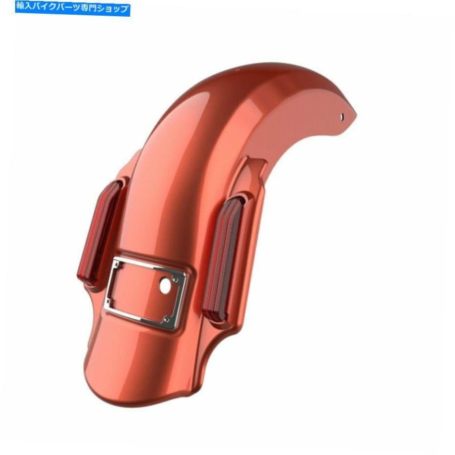 クロームパーツ Sedona Orange Dominatorストレッチリアフェンダーは2009-2013ハーリーにフィットします Sedona Orange Dominator Stretched Rear Fenの画像