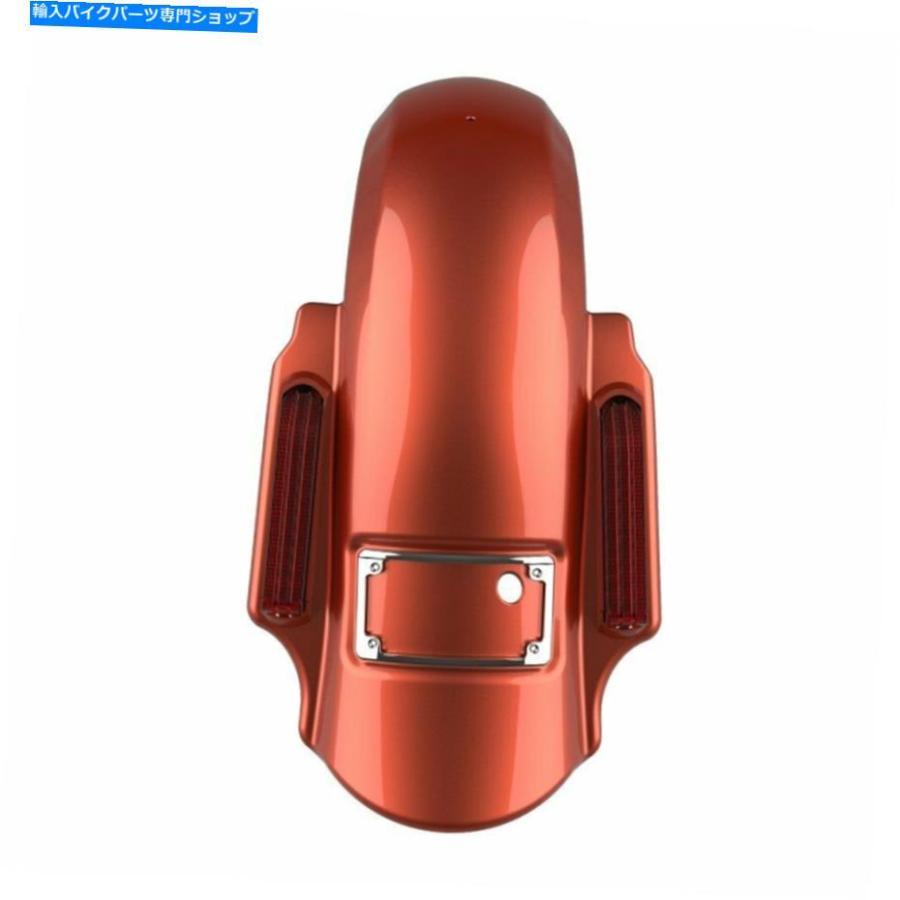 クロームパーツ Sedona Orange Dominatorストレッチリアフェンダーは2009-2013ハーリーにフィットします Sedona Orange Dominator Stretched Rear Fenの画像