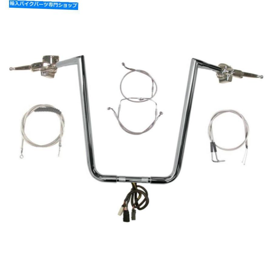 クロームパーツ 1 1/4 "Chrome 19" Twin Peaksハンドルバーキット2007ハーレーロードグライドクルーズなし 1 1/4" Chrome 19" Twin Peaks Handlebar K