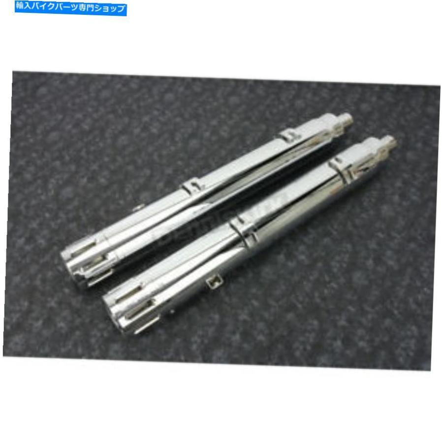 クロームパーツ Rinehart Chrome 4 In。スリップオンマフラーW /クロムスロットエンドキャップ - 500-0502Cスロット Rinehart Chrome 4 in. Slip-On M