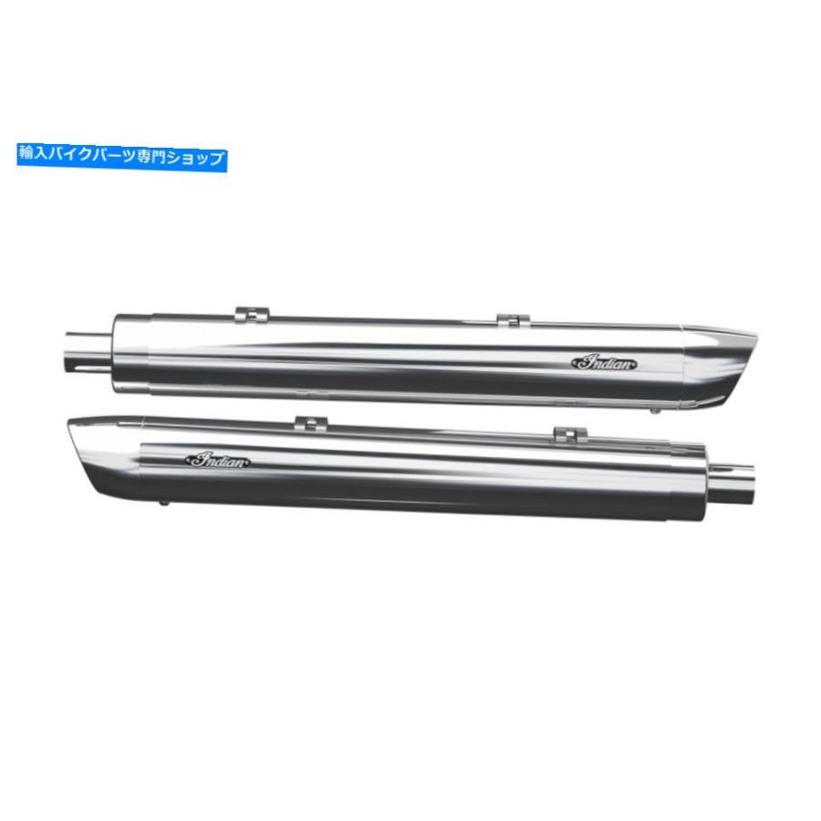 クロームパーツ インドのオートバイクロームステージ1楕円滑り止め2014-2020ロードマスター INDIAN MOTORCYCLE CHROME STAGE 1 OVAL SLIP ON MUFFLERS