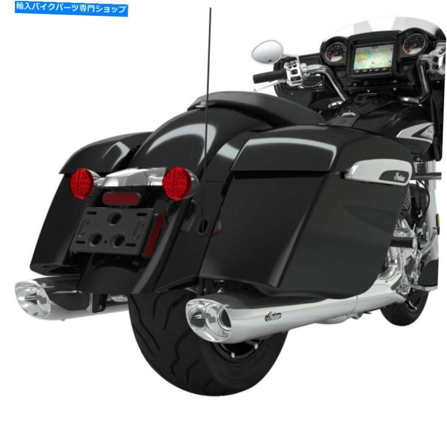 クロームパーツ インドのオートバイクロームステージ1楕円滑り止め2014-2020ロードマスター INDIAN MOTORCYCLE CHROME STAGE 1 OVAL SLIP ON MUFFLERSの画像