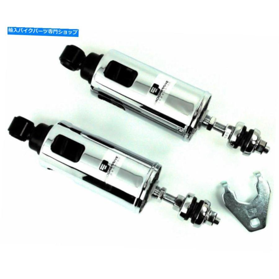 クロームパーツ 頑丈なプログレッシブ422シリーズクローム調整可能リアショックハーレーソフト Heavy Duty Progressive 422 Series Chrome Adjustable