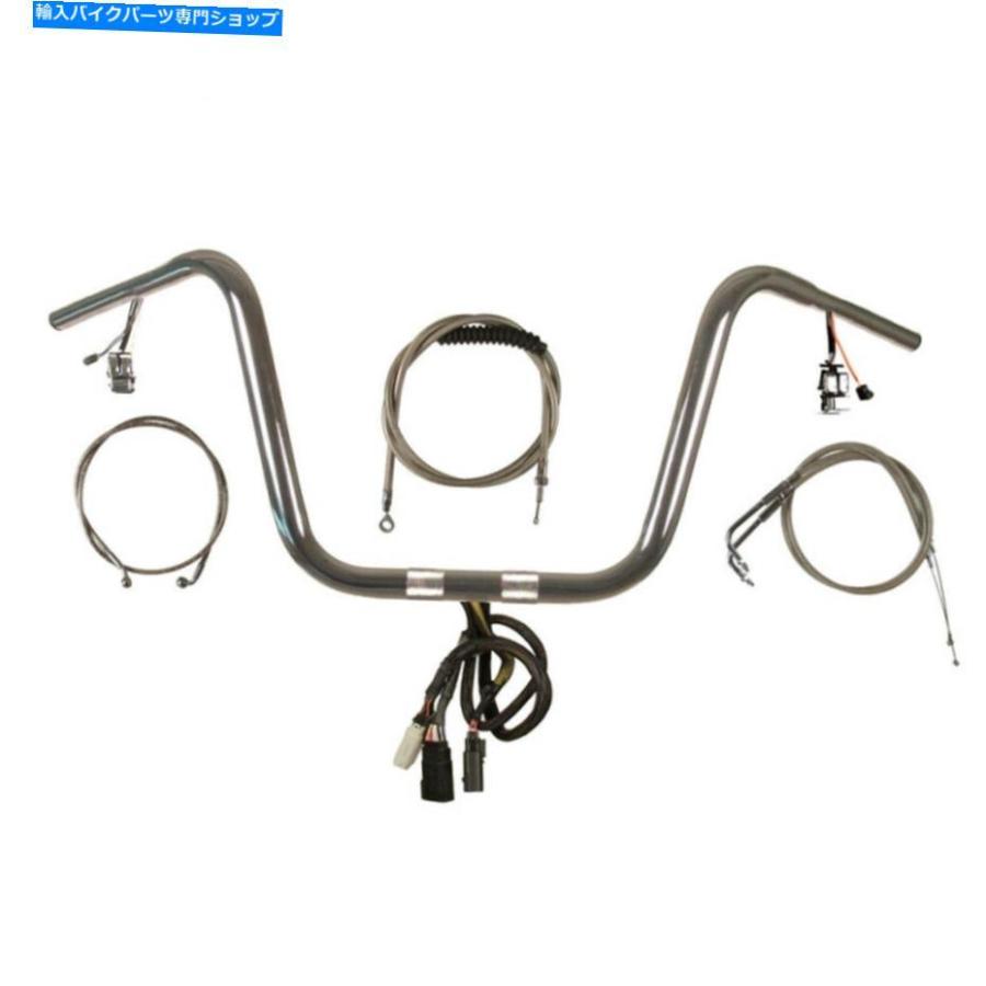 クロームパーツ 1 1/4 \"Chrome 12\"" Prewread ApeハンガーPKIT 2007-2011ハーレーダイナワイドグライド 1 1/4\"" Chrome 12\"" Prewired Ape Hanger PKit 2"