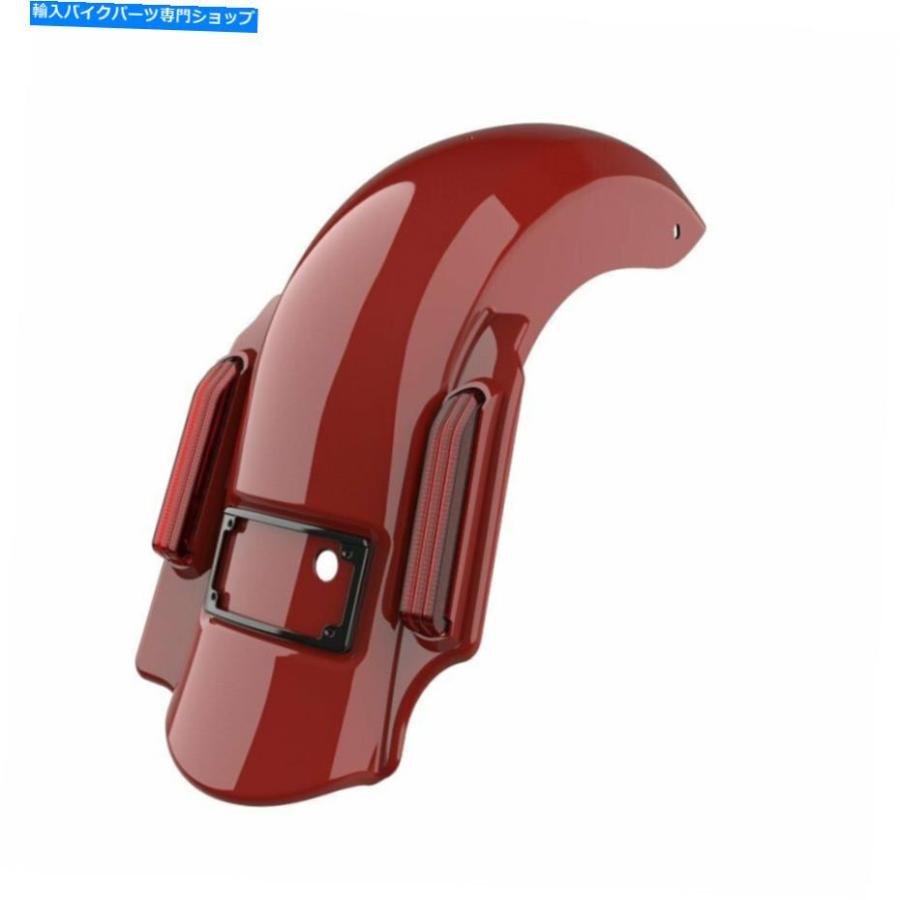 クロームパーツ Red Hot Sunglo Dominatorストレッチリアフェンダー2に1フィットハーレーツーリング09-13 Red Hot Sunglo Dominator Stretched Rear F