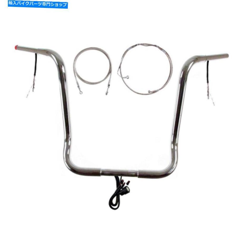 クローム部分品 1 1/4 \"Chrome 18\"" APEハンガーPrewred一揃いの道具2014-2015ハーリーウルトラクラシックW / ABS 1 1/4\"" Chrome 18\"" Ape Hanger Prewired Ki" フレーム-バイク-車、バイク、自転車