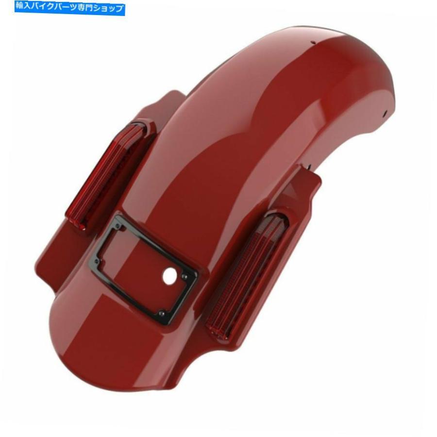 クロームパーツ Red Hot Sunglo Dominatorストレッチリアフェンダー2に1フィットハーレーツーリング09-13 Red Hot Sunglo Dominator Stretched Rear Fの画像
