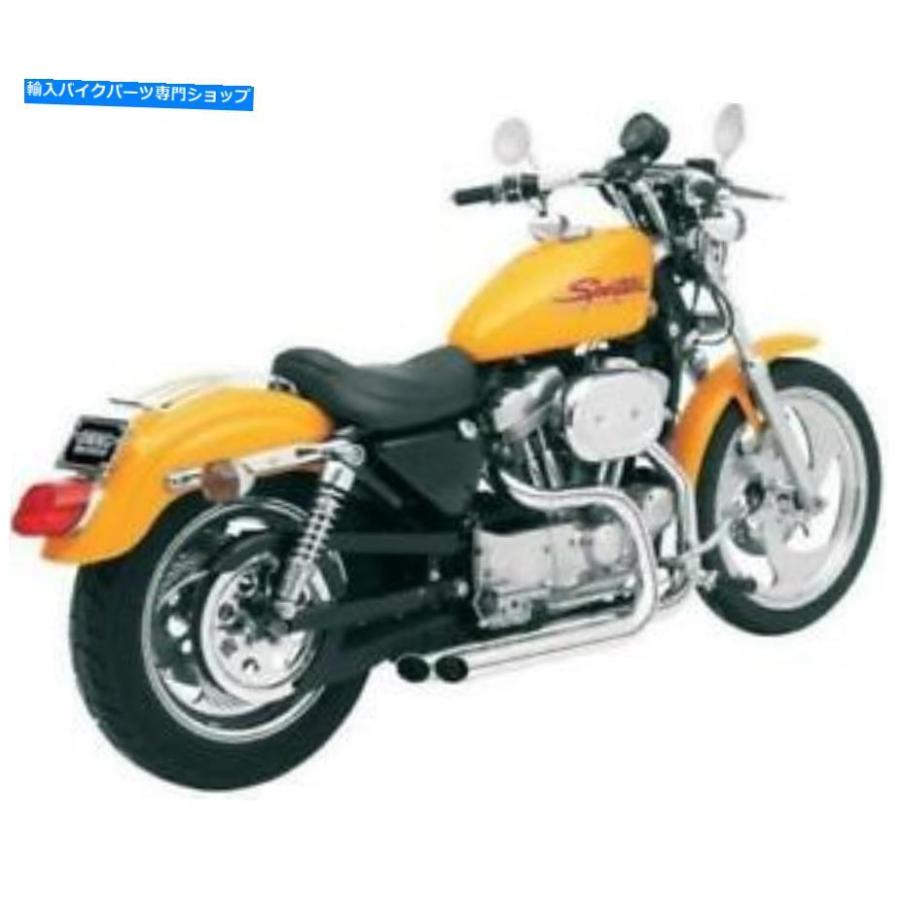 クローム部分品 バッサニープロストリートエキゾーストシステムスラッシュカットクロームハーレーダビッドソンスポーツスター Bassani Pro-Street Exh バイク-フレーム-その他フレーム関連用品