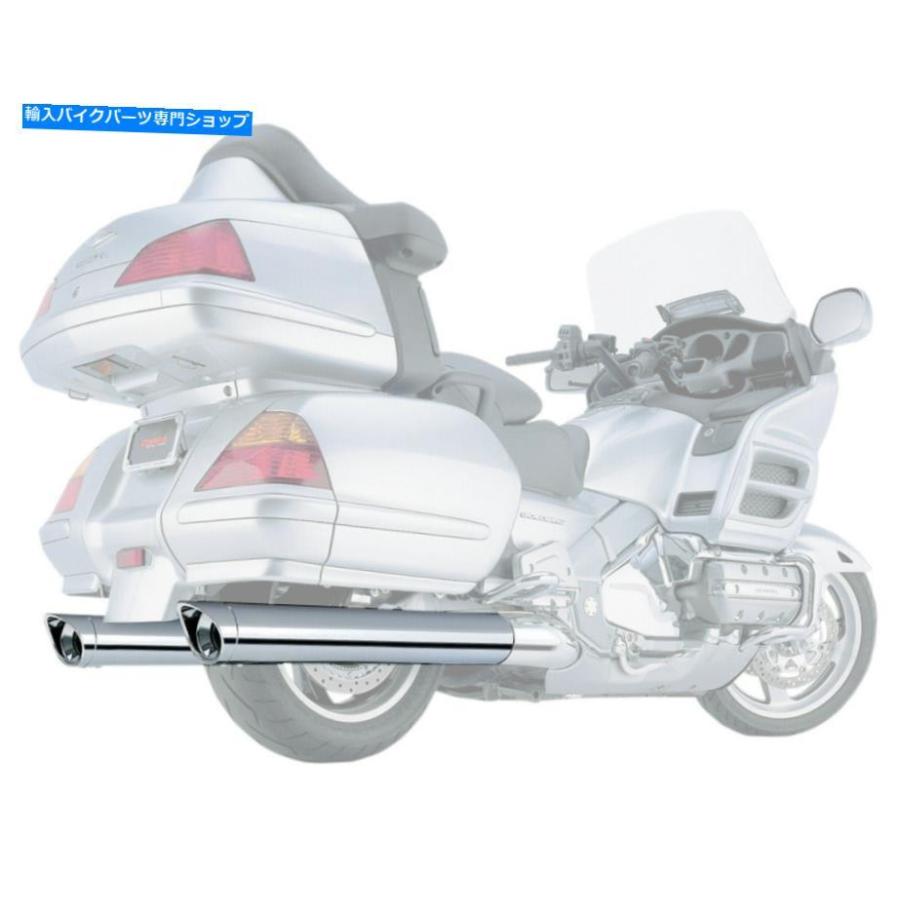 クロームパーツ コブラツーリングスリップオンクロムエキゾーストマフラースカラップ付きのヒント（1215） Cobra Touring Slip-On Chrome Exhaust Muf_1