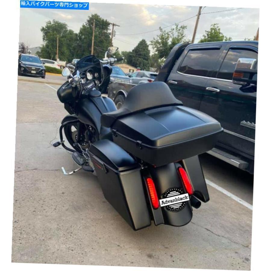 クロームパーツ Denim Black Dominatorストレッチリアフェンダー2に1フィットハーレーツーリング09-13 Denim Black Dominator Stretched Rear Fenderの画像