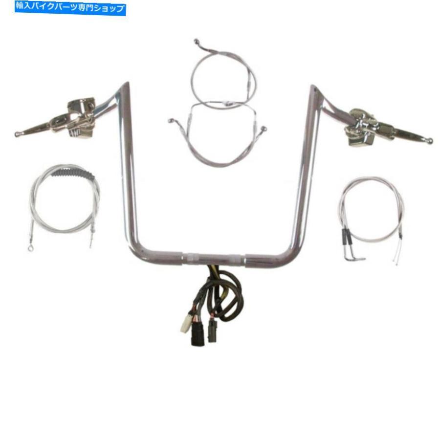 クローム部分品 1 1/4 \"Chrome 16\"" PRIMEAPEハンドルバーキット1996-2006ハーレーロードキングクルーズなし 1 1/4\"" Chrome 16\"" PrimeApe Handlebar Ki" バイク-その他フレーム関連用品-フレーム