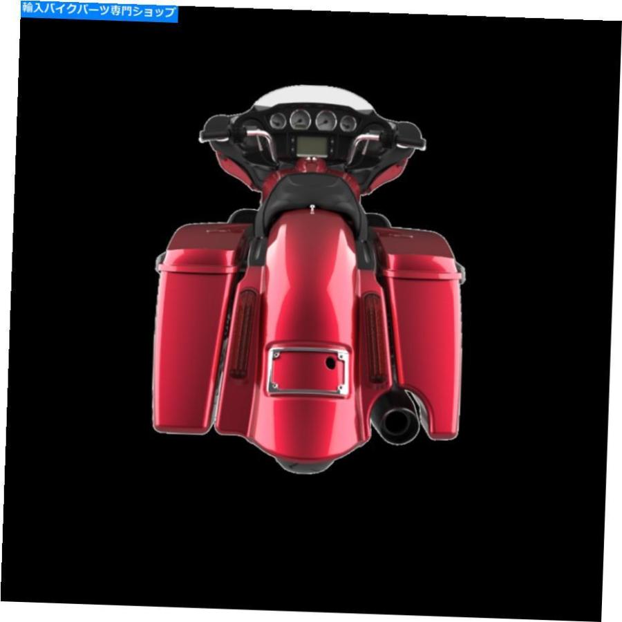 クロームパーツ ベロシティレッドサンググル1カットアウト支配者ストレッチリアフェンダーフィットハーレー Velocity Red Sunglo Single Cutout Dominの画像