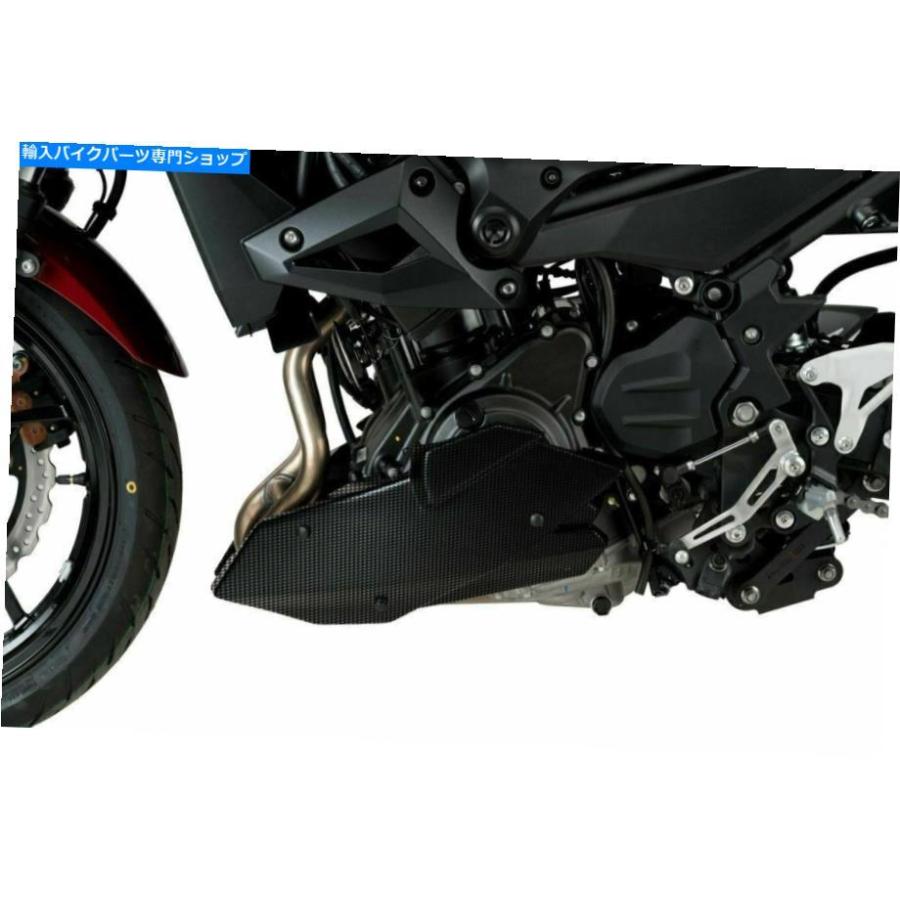 カーボン 川崎Z400 2019> Puigカーボンルックスベリーパンスポイラー下フェアリングM3554C KAWASAKI Z400 2019 > PUIG CARBON LOOK BELLY PAN SPOILER