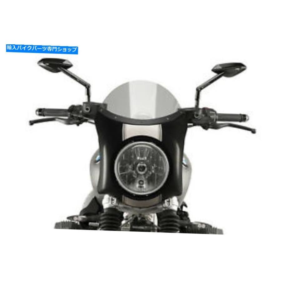 カーボン BMW R 9のためのPuig Windshieldの半分のための半分のための煙 - 煙 - 炭素 PUIG WINDSHIELD SEMIFAIRING FOR BMW R NINE T SCRAMBLER 16-20