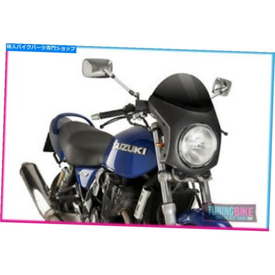 カーボン 勝利スピードツイン19-21ブラックカーボンのためのプイグフロントガラスセミフェアリング PUIG WINDSHIELD SEMI FAIRING FOR TRIUMPH SPEED
