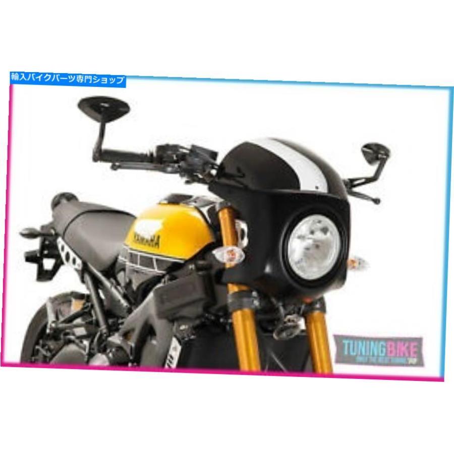 カーボン ロイヤルエンフィールドインターセプター650 19-20ブラックカーボンのためのプイグフロントガラス半分 PUIG WINDSHIELD SEMIFAIRING FOR ROY