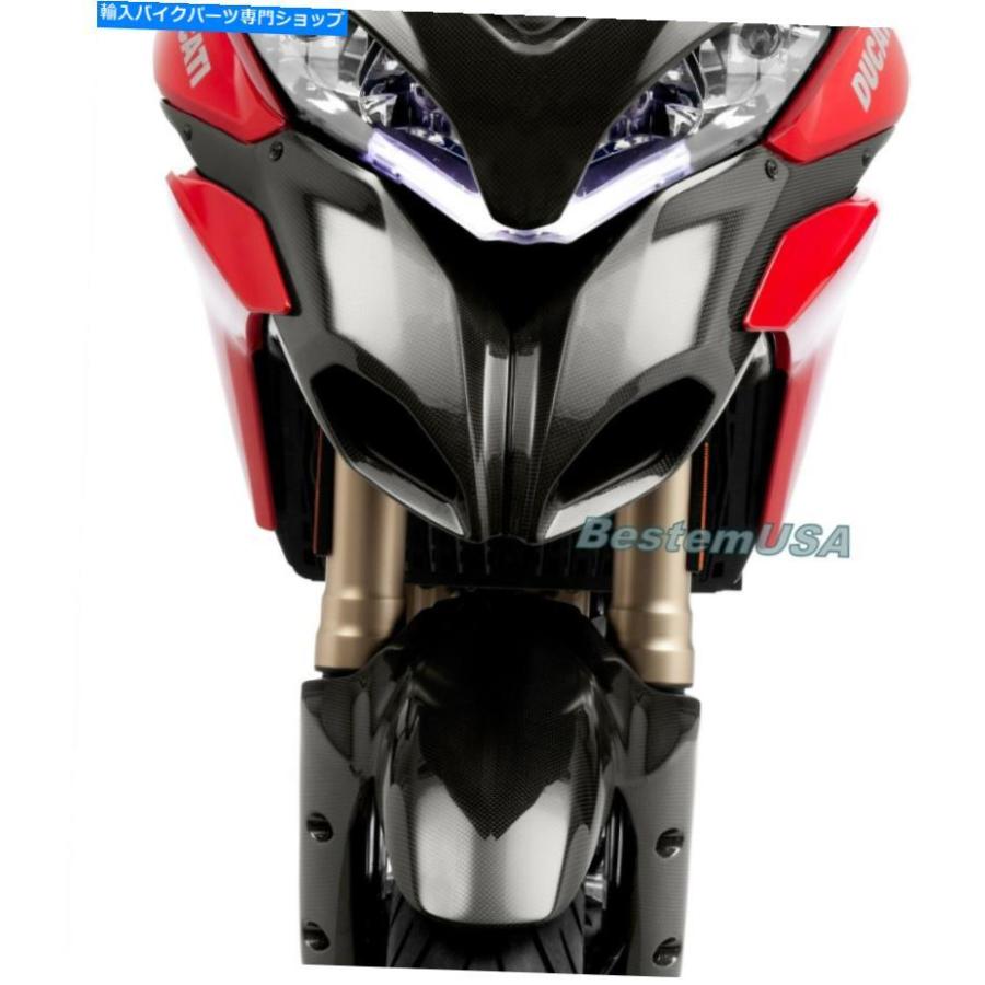 カーボン 2010-2014 DUCATI MULTISTRADA 1200カーボンファイバーフロントビークRAM空気吸気鼻 2010-2014 Ducati Multistrada 1200 Carbon Fiber Frontの画像