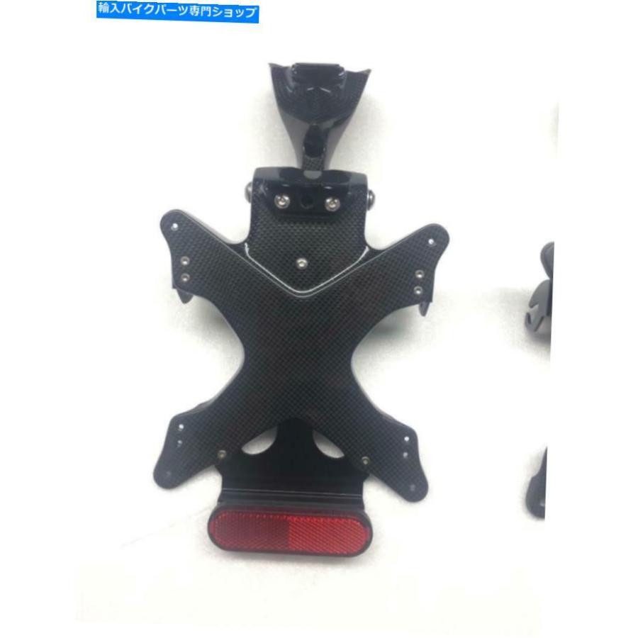 カーボン ナンバープレートホルダー調整可能なDUCATI PANIGALE V4 V4 S V4RカーボンプラークPlaca Licence Plate Holder Adjustable Ducati Panigale