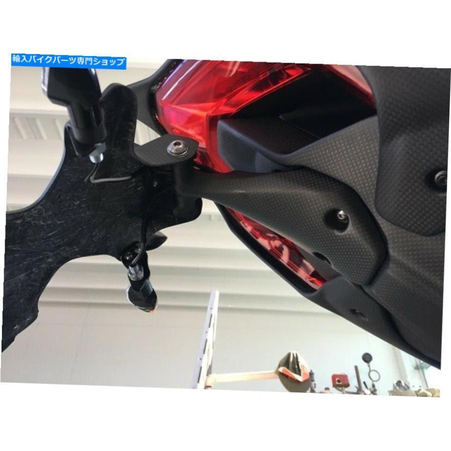カーボン ナンバープレートホルダー調整可能なDUCATI PANIGALE V4 V4 S V4RカーボンプラークPlaca Licence Plate Holder Adjustable Ducati Panigaleの画像