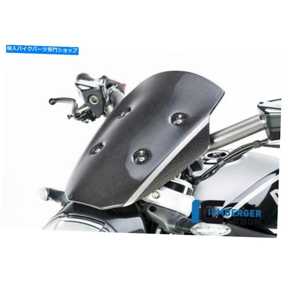 カーボン Ilmberger光沢のあるカーボンファイバーのフロントガラススクリーンIncホルダーDucati Xdiavel 2018 Ilmberger GLOSS Carbon Fibre Windshieの画像