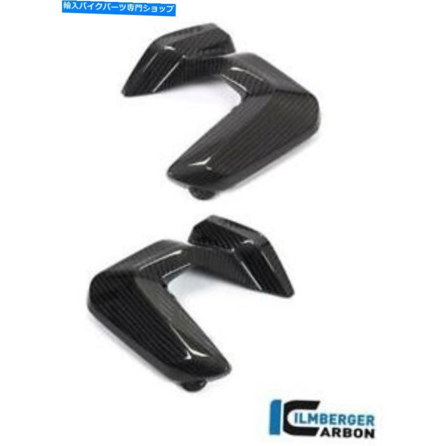 カーボン Ilmberger Gloss Carbon Fibre SparkプラグカバーセットBMW R1250 GS Adventure 2020 Ilmberger GLOSS Carbon Fibre Spark Plug Covers Set