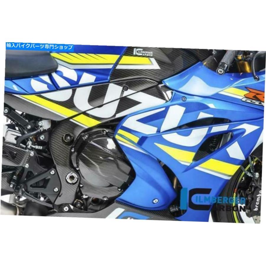 カーボン Ilmberger光沢カーボンファイバーフレームカバーセットペアスズキGSXR1000 2020 M0 Ilmberger GLOSS Carbon Fibre Frame Covers Set Pair Su