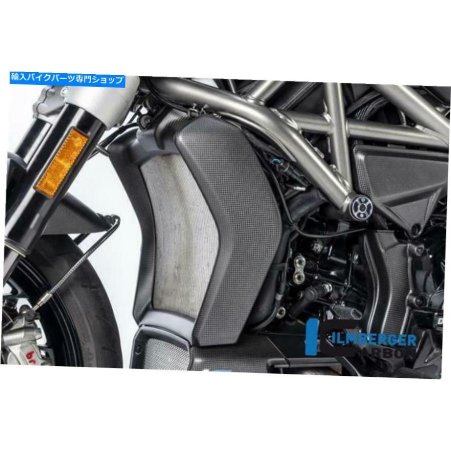 カーボン Ilmbergerマットカーボンファイバーラジエーターカバー3ピースセットDUCATI XDIAVEL 2017 Ilmberger MATT Carbon Fibre Radiator Covers 3 P