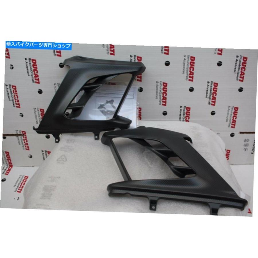 炭素 背部分ラジエーターカーボンマットオリジナルドゥカティ・コード96904110A Cover Radiator Carbon Matt Original Ducati For Diavel Code 9690
