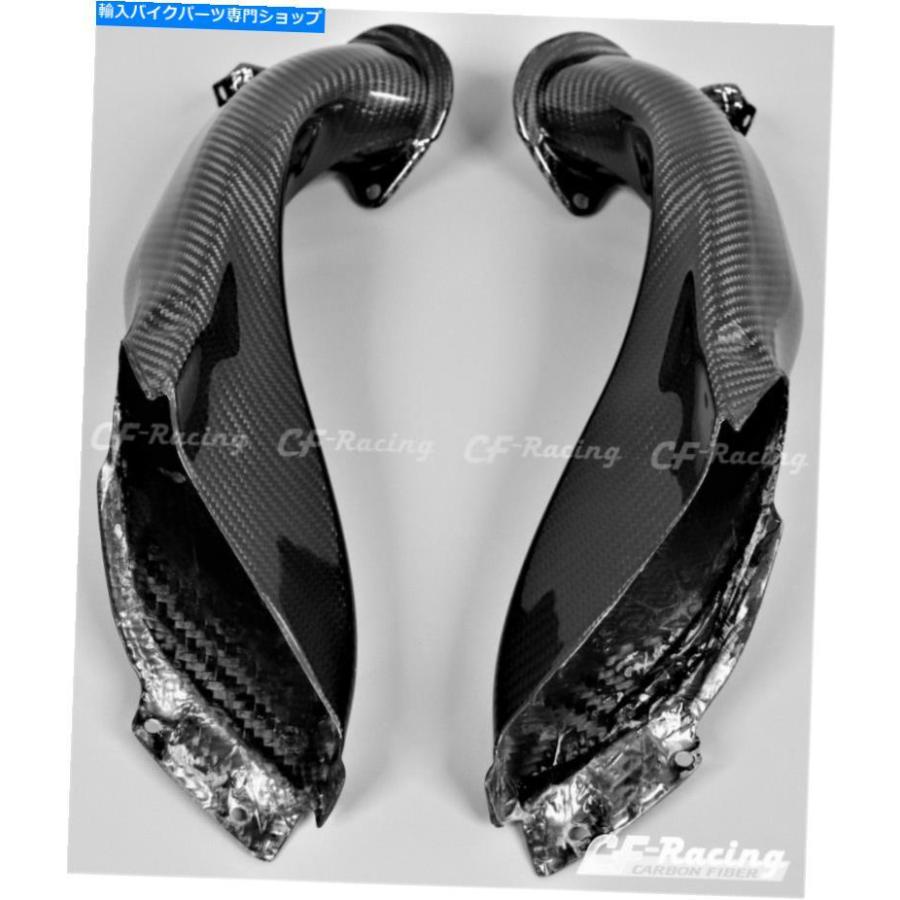 カーボン 2009-2019 Aprilia RSV4 RR / RF空気吸気チューブ - 100％炭素繊維 2009-2019 Aprilia RSV4 RR/RF Air Intake Tubes - 100% Carbon Fiberの画像