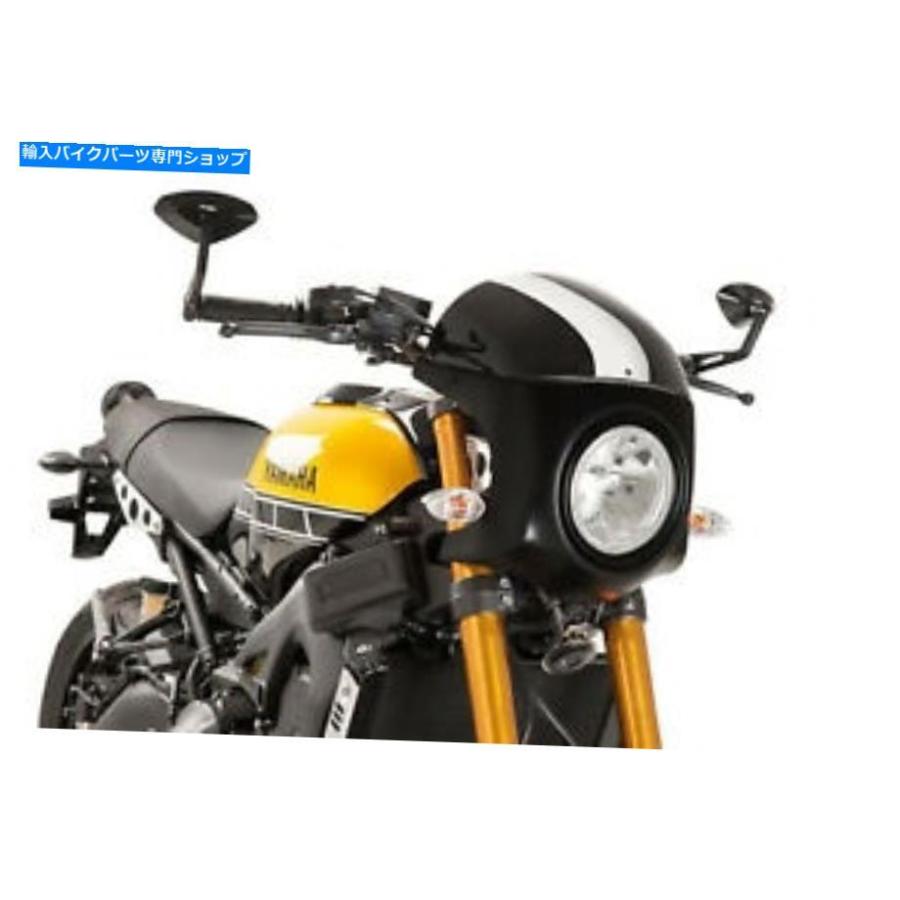 カーボン ヤマハXSR 900 2020ブラック/カーボンに対応 PUIG SEMIFAIRING SCREEN COMPATIBLE FOR YAMAHA XSR 900 2020 BLACK / CARBON