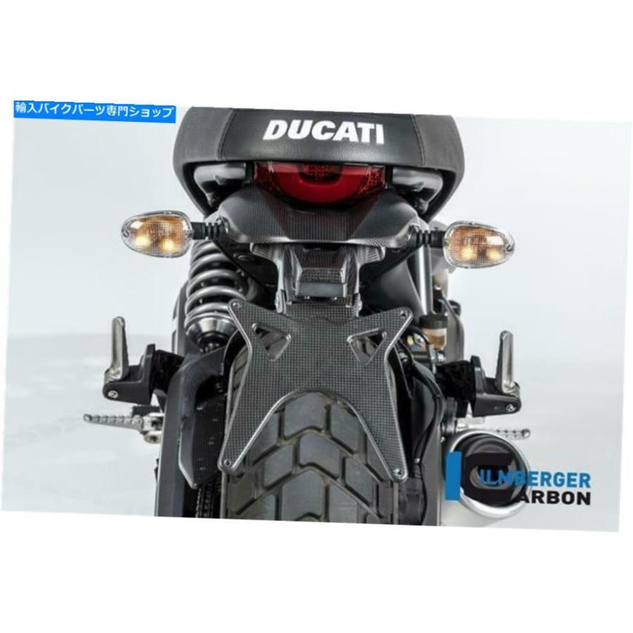 カーボン Ilmbergerカーボンファイバーマットナンバープレートハンガードゥカティスクランブラクラシック2020 Ilmberger Carbon Fibre Matt Number Plの画像