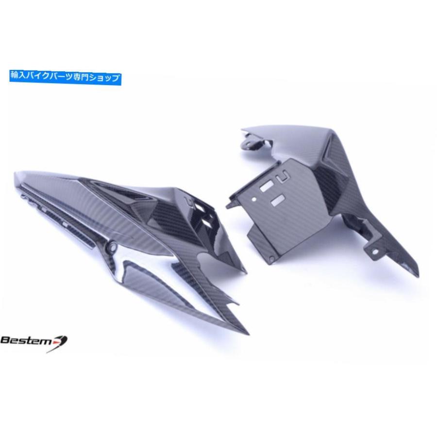 カーボン 2014-2019 BMW S1000R 100％炭素繊維座席サイドパネルツイル織りパターン 2014-2019 BMW S1000R 100% Carbon Fiber Seat Side Panels Twillの画像