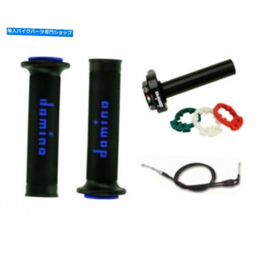 スロットル ヤマハR6 1998 - 2007ドミノXM2クイックアクションスロットルブラック/ブルーグリップ Yamaha R6 1998 - 2007 Domino XM2 Quick Action Th