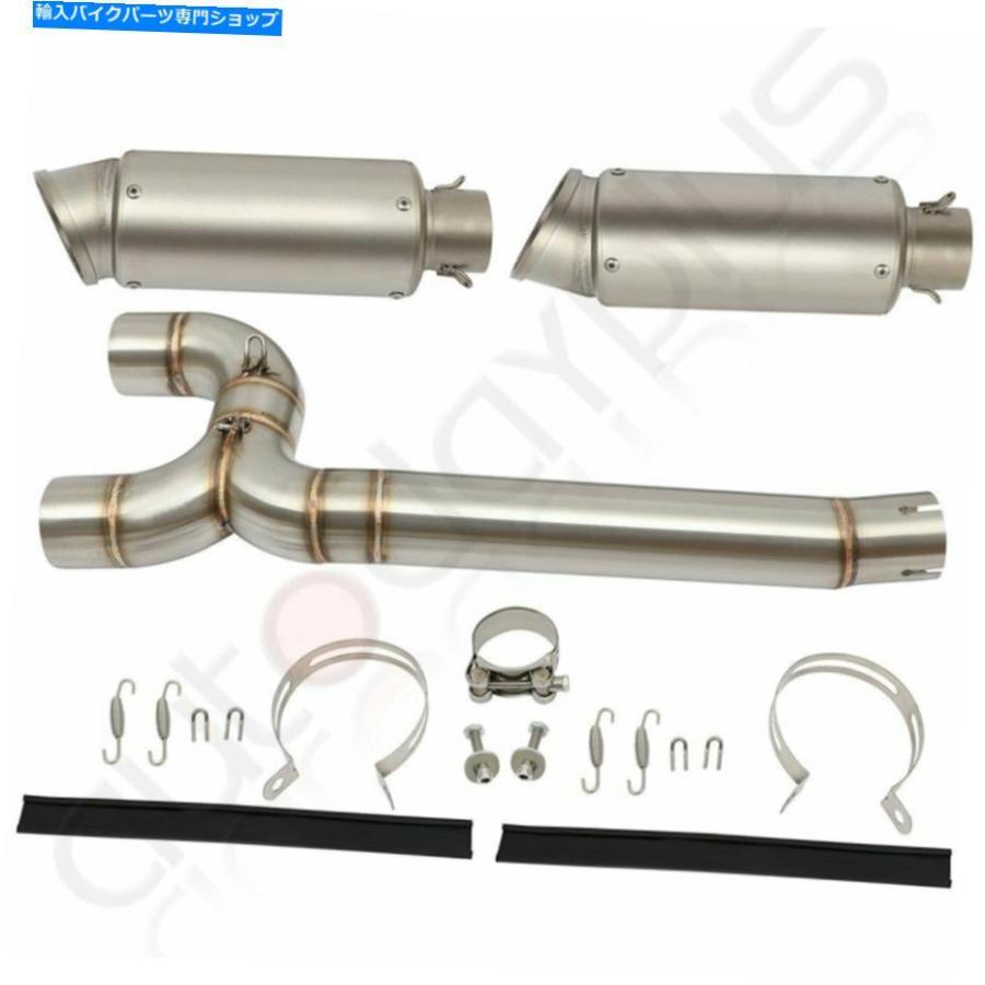 サイレンサー ヤマハFZ6 FZ6N FZ6Sのステンレスのための排気マフラーパイプミッドコネクトリンクチューブ Exhaust Muffler Pipe Mid Connect Link Tubの画像