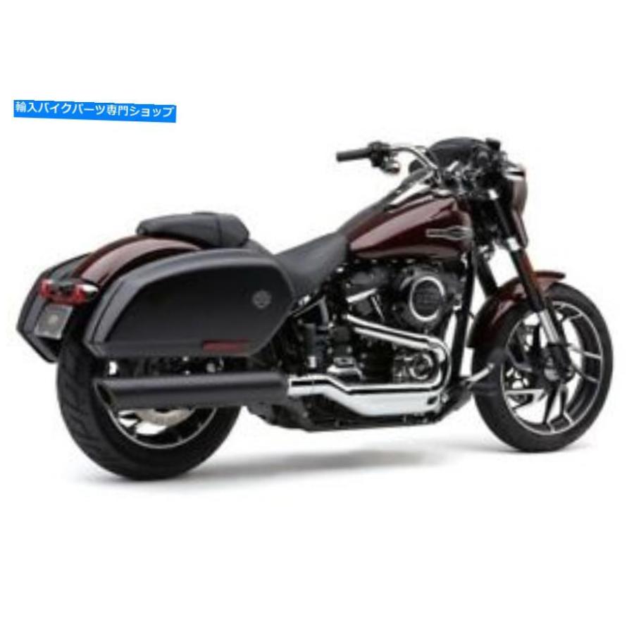 サイレンサー COBRA 909-双子スリップオンマフラー用ハーレーソフトスポーツグライド - ブラック - 6520B Cobra 909-Twins Slip-On Muffler for Harle